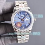 AAA Copy Rolex Datejust II 41mm Jubilee Diamond Watch Blue Micro Dial 